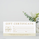 Simple Minimalist Custom Business Gift Certificate (Staand voorkant)