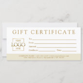 Simple Minimalist Custom Business Gift Certificate (Voorkant)