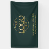 Simple Minimalist Custom Business Logo Promotional Spandoek (Verticaal)