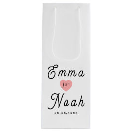 Simple Minimalist Customizable White Gift Bag Wijn Cadeautas