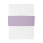 Simple Minimalist Dusty Lavender Purple Monogram Uitnodigingen Wikkel (Achterkant Voorbeeld)