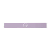 Simple Minimalist Dusty Lavender Purple Monogram Uitnodigingen Wikkel (Vlak)