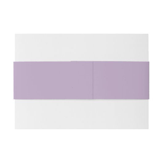 Simple Minimalist Dusty Lavender Purple Monogram Uitnodigingen Wikkel (Achterkant Voorbeeld)