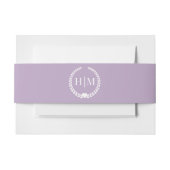 Simple Minimalist Dusty Lavender Purple Monogram Uitnodigingen Wikkel (Voorkant Voorbeeld)
