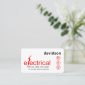Simple Minimalist Electrical Lightning Bolt Visitekaartje (Staand voorkant)