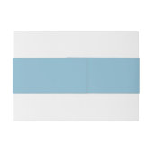 Simple Minimalist Frosted Frozen Blue Monogram Uitnodigingen Wikkel (Achterkant Voorbeeld)