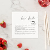 Simple Minimalist Fun Facts Couple Wedding  Servet (Insitu)