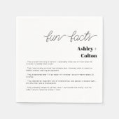 Simple Minimalist Fun Facts Couple Wedding  Servet (Voorkant)