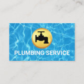 Simple Minimalist Gold Faucet Home Plumbing Visitekaartje (Voorkant)