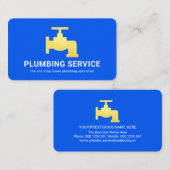 Simple Minimalist Gold Faucet Home Plumbing Visitekaartje (Voorkant / Achterkant)