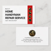 Simple Minimalist Gold Handyman Works Visitekaartje (Voorkant / Achterkant)