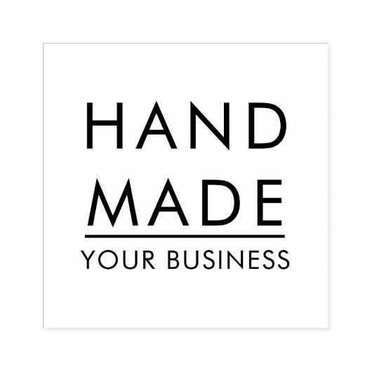 Simple Minimalist Handmade Custom Business Name Rubberstempel (Afrduk)