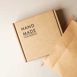 Simple Minimalist Handmade Custom Business Name Rubberstempel