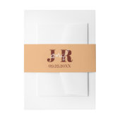 Simple Minimalist Initial Name Sunset Wedding Uitnodigingen Wikkel (Voorkant Voorbeeld)