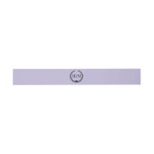 Simple Minimalist Lavender Purple Monogram Uitnodigingen Wikkel (Vlak)