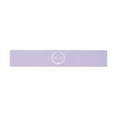 Simple Minimalist Lavender Purple Monogram  Uitnodigingen Wikkel (Vlak)