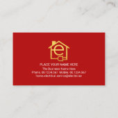 Simple Minimalist Letter-e Home Circuit Visitekaartje (Achterkant)