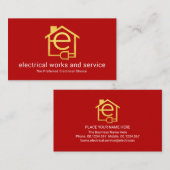 Simple Minimalist Letter-e Home Circuit Visitekaartje (Voorkant / Achterkant)