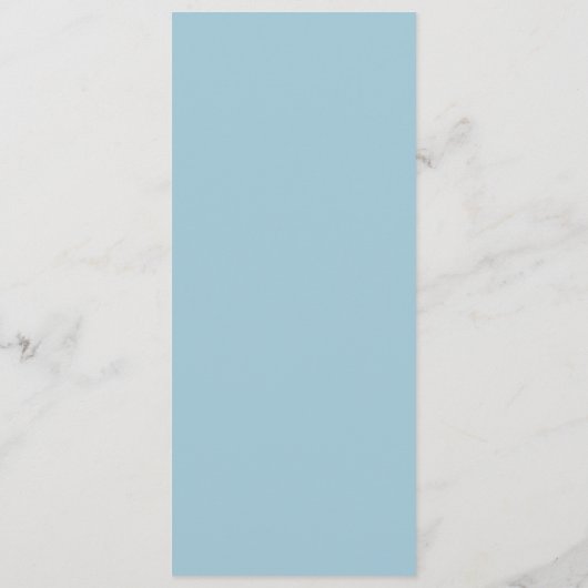Simple Minimalist Light Blue Menu Card (Achterkant)