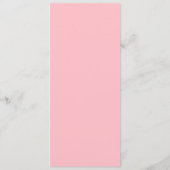 Simple Minimalist Light Pink Menu Card  (Achterkant)