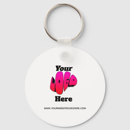 Simple Minimalist Logo Promotional Business  Sleutelhanger (Voorkant)