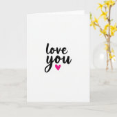 Simple Minimalist Love You Card Kaart (Gele Bloem)