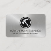 Simple Minimalist Metallic Hammer Layer Visitekaartje (Voorkant)