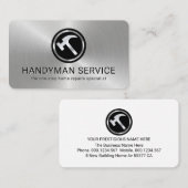 Simple Minimalist Metallic Hammer Layer Visitekaartje (Voorkant / Achterkant)