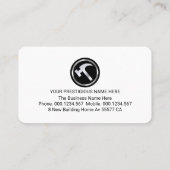 Simple Minimalist Metallic Hammer Layer Visitekaartje (Achterkant)