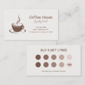 Simple Minimalist Modern Coffee Shop Loyalty Card (Voorkant / Achterkant)