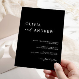 Simple Minimalist & Modern | Wedding Invitation Kaart
