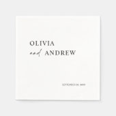 Simple Minimalist & Modern | Wedding Napkins Servet (Voorkant)