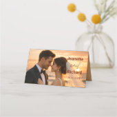 Simple Minimalist Modern Wedding Photo Plaatskaartje (Achterkant)