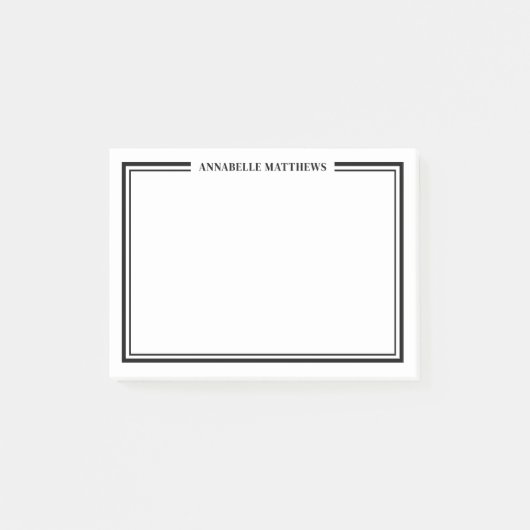 Simple Minimalist Monogram Post-it® Notes (Voorkant)