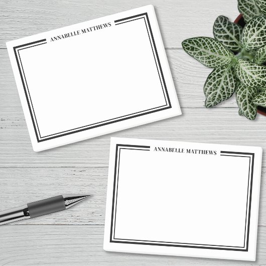 Simple Minimalist Monogram Post-it® Notes