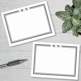 Simple Minimalist Monogram Post-it® Notes