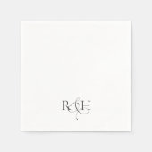 Simple Minimalist Monogram Wedding Servet (Voorkant)