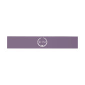 Simple Minimalist Muted Amethyst Purple Monogram  Uitnodigingen Wikkel (Vlak)