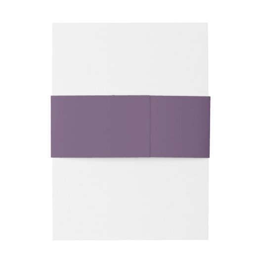 Simple Minimalist Muted Amethyst Purple Monogram Uitnodigingen Wikkel (Achterkant Voorbeeld)