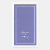 Simple Minimalist Periwinkle Modern Wedding Dinner Servet (Voorkant)