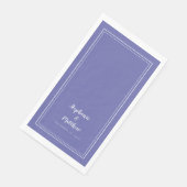 Simple Minimalist Periwinkle Modern Wedding Dinner Servet (Hoek)