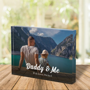 Simple Minimalist Photo Calligraphy Daddy and Me Fotoblokken