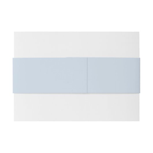 Simple Minimalist Powder Blue Monogram Uitnodigingen Wikkel (Achterkant Voorbeeld)
