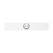 Simple Minimalist Pure White Monogram  Uitnodigingen Wikkel (Vlak)