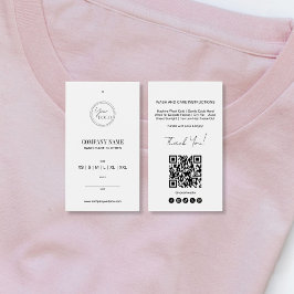 Simple Minimalist QR Code Clothing Price Tag Label Visitekaartje
