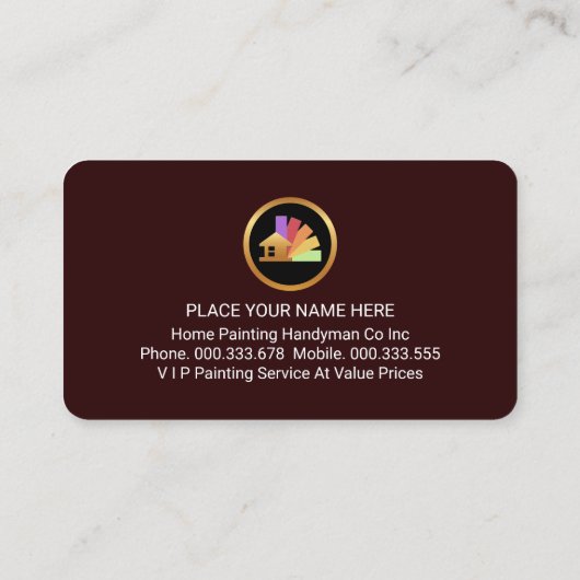 Simple Minimalist Red Grunge Painter Visitekaartje (Achterkant)