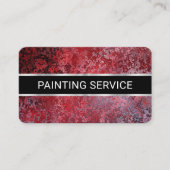 Simple Minimalist Red Grunge Painter Visitekaartje (Voorkant)