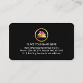 Simple Minimalist Red Grunge Painter Visitekaartje (Achterkant)