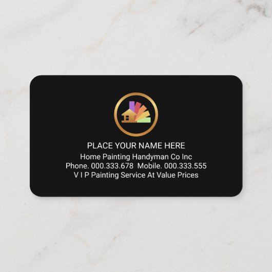 Simple Minimalist Red Grunge Painter Visitekaartje (Achterkant)