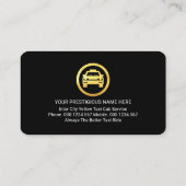 Simple Minimalist Red Taxi Signage Visitekaartje (Achterkant)